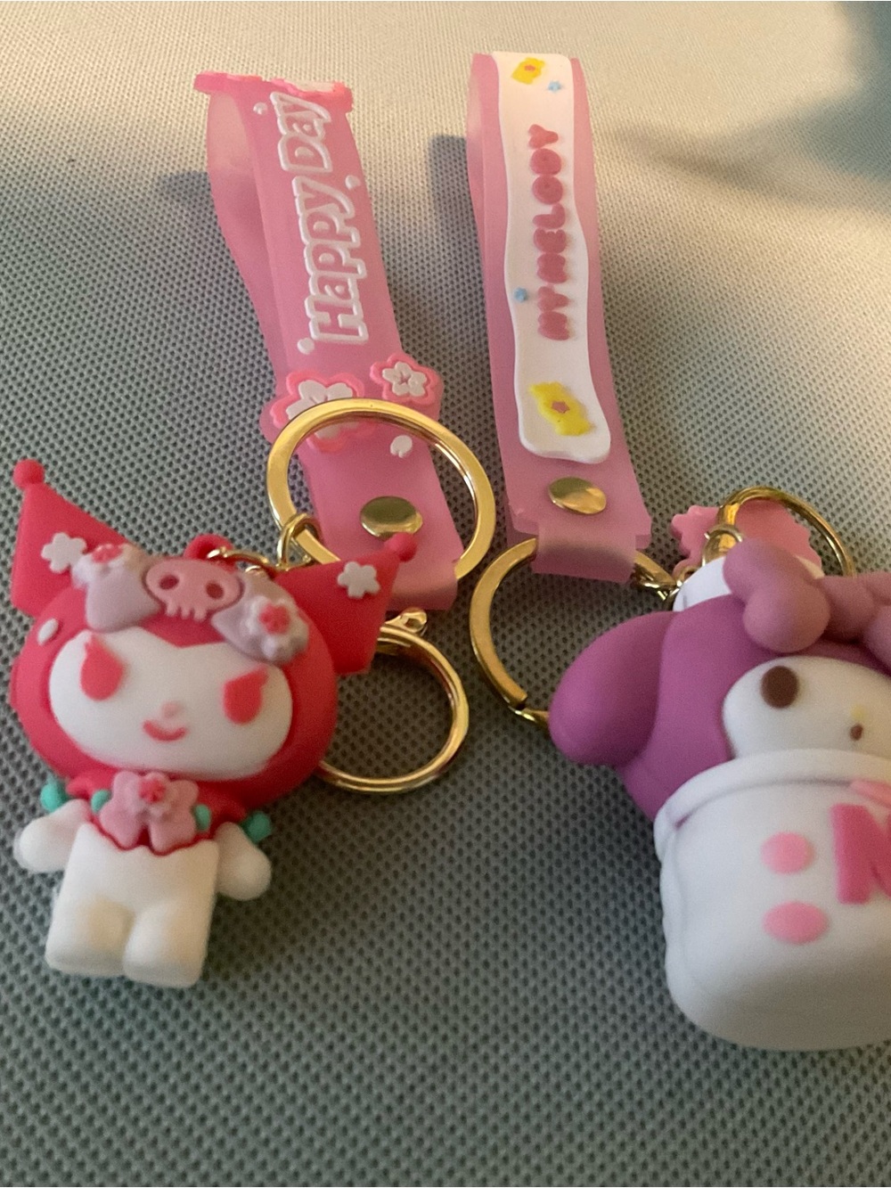 Set My Melody and My Kuromi Keychain Bag Charm